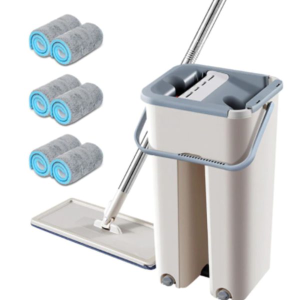 Magic Cleaning Mops Free Hand Spin Cleaning Microfiber Mop With Bucket ...